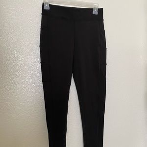Black full length leggings by PopFit